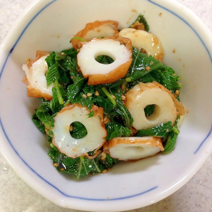 モロヘイヤと竹輪の胡麻和え レシピ 作り方 By 愛犬777 楽天レシピ